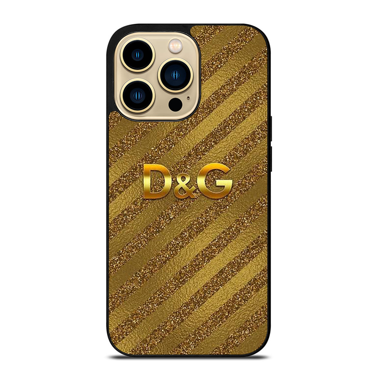 DOLCE AND GABBANA D&G LOGO GOLD iPhone 14 Pro Max Case Cover